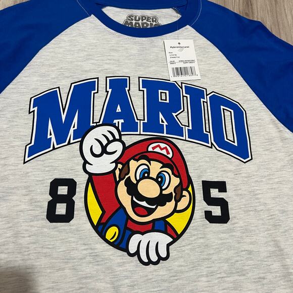 Super Mario Graphic Boys Crew Neck Long Sleeve Regular Fit T-Shirt L 14/16 - Picture 5 of 6
